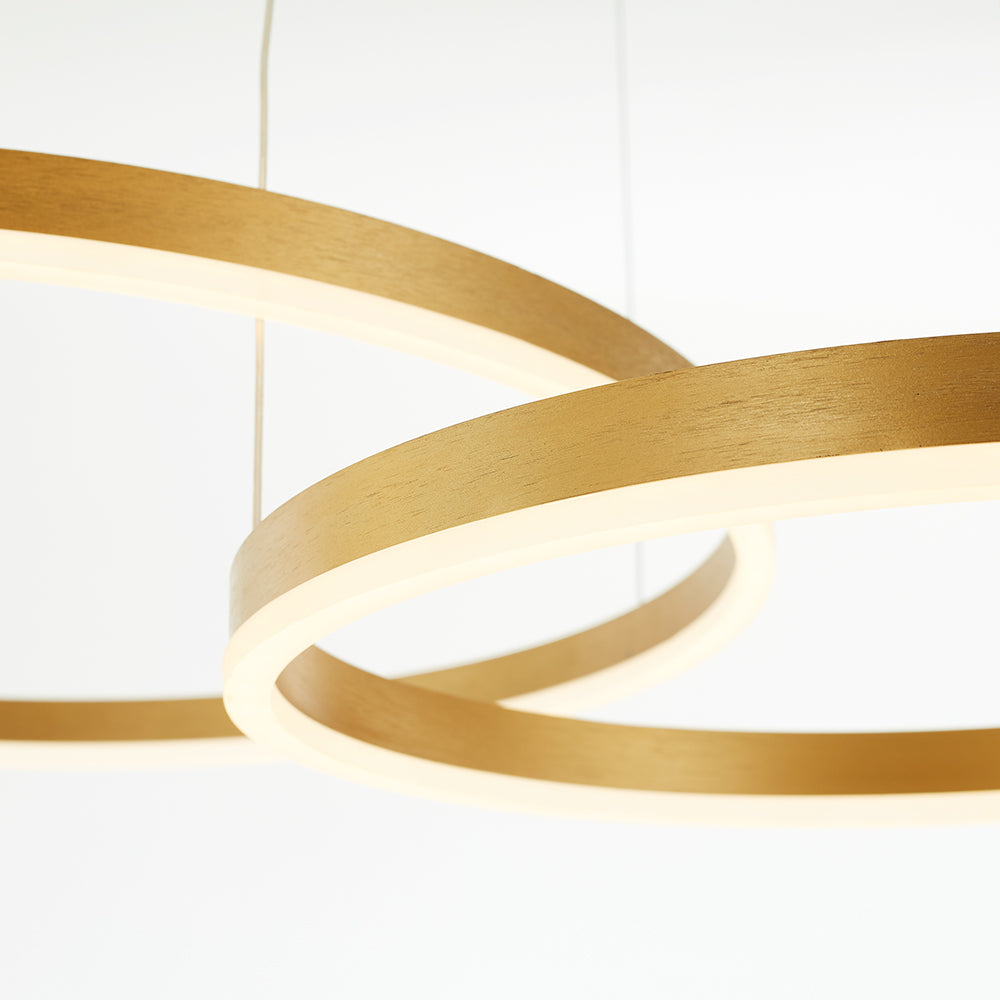 Minimalist Tiered Multi-Ringed LED Chandelier