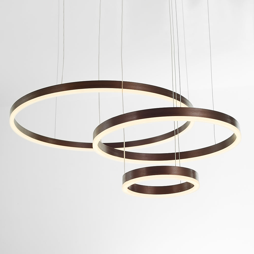 Minimalist Tiered Multi-Ringed LED Chandelier