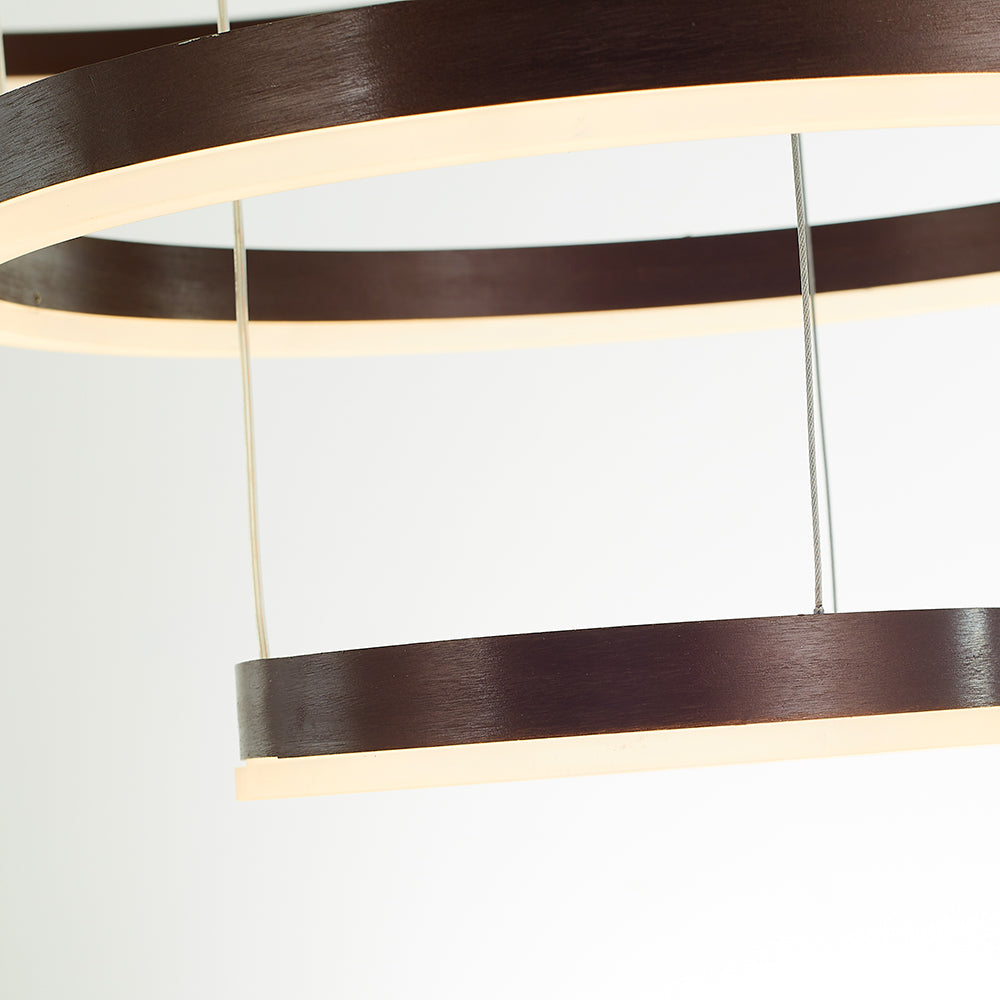 Minimalist Tiered Multi-Ringed LED Chandelier