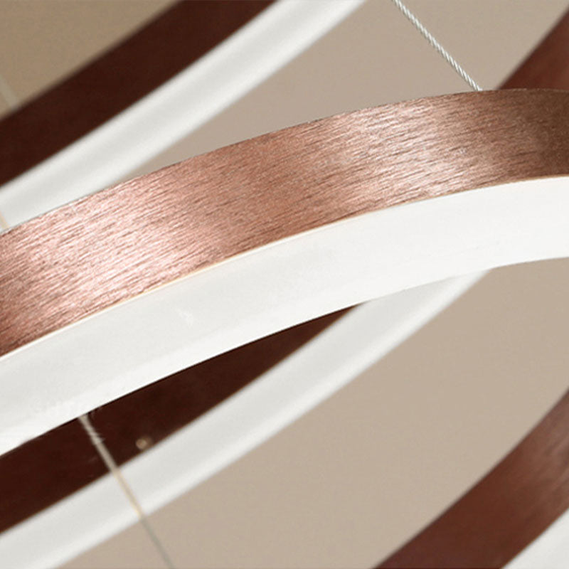 Minimalist Tiered Multi-Ringed LED Chandelier