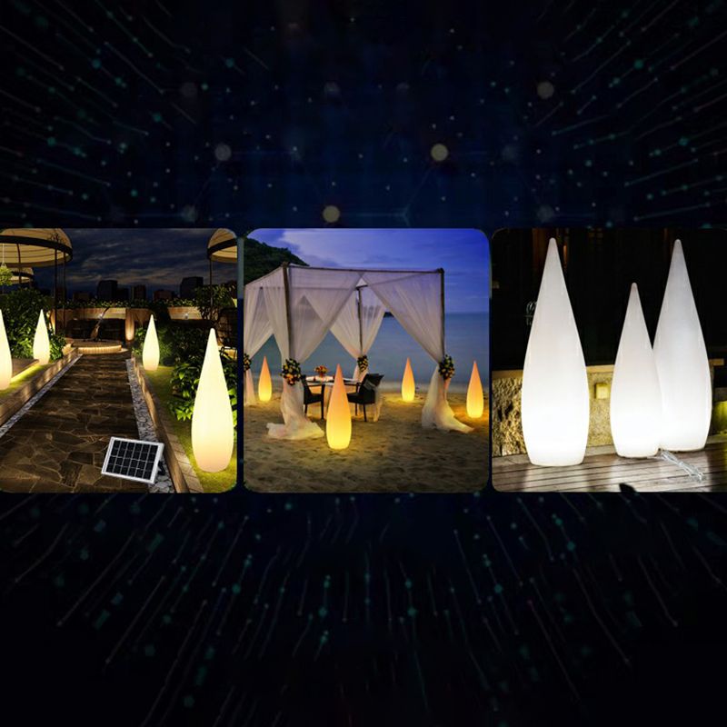 Modern White Waterdrop Outdoor Path Light