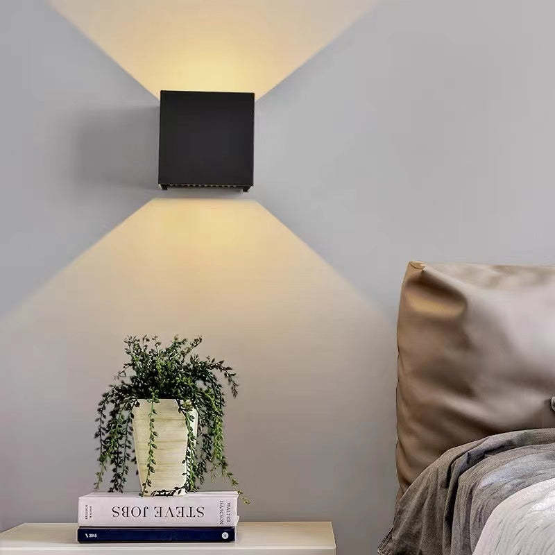 Modern Adjustable Square Outdoor Wall Lamp – LED Waterproof Lighting