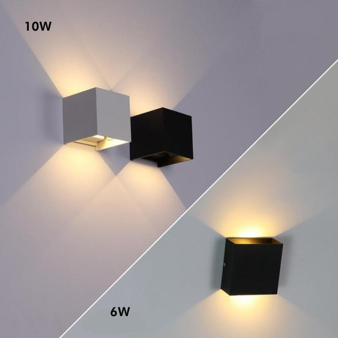 Modern Adjustable Square Outdoor Wall Lamp – LED Waterproof Lighting