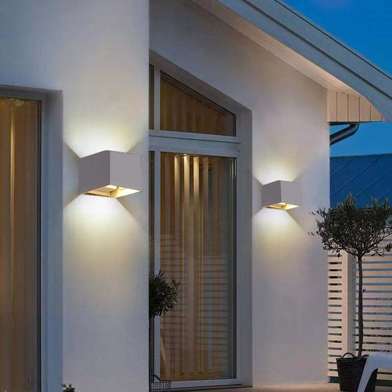 Modern Adjustable Square Outdoor Wall Lamp – LED Waterproof Lighting
