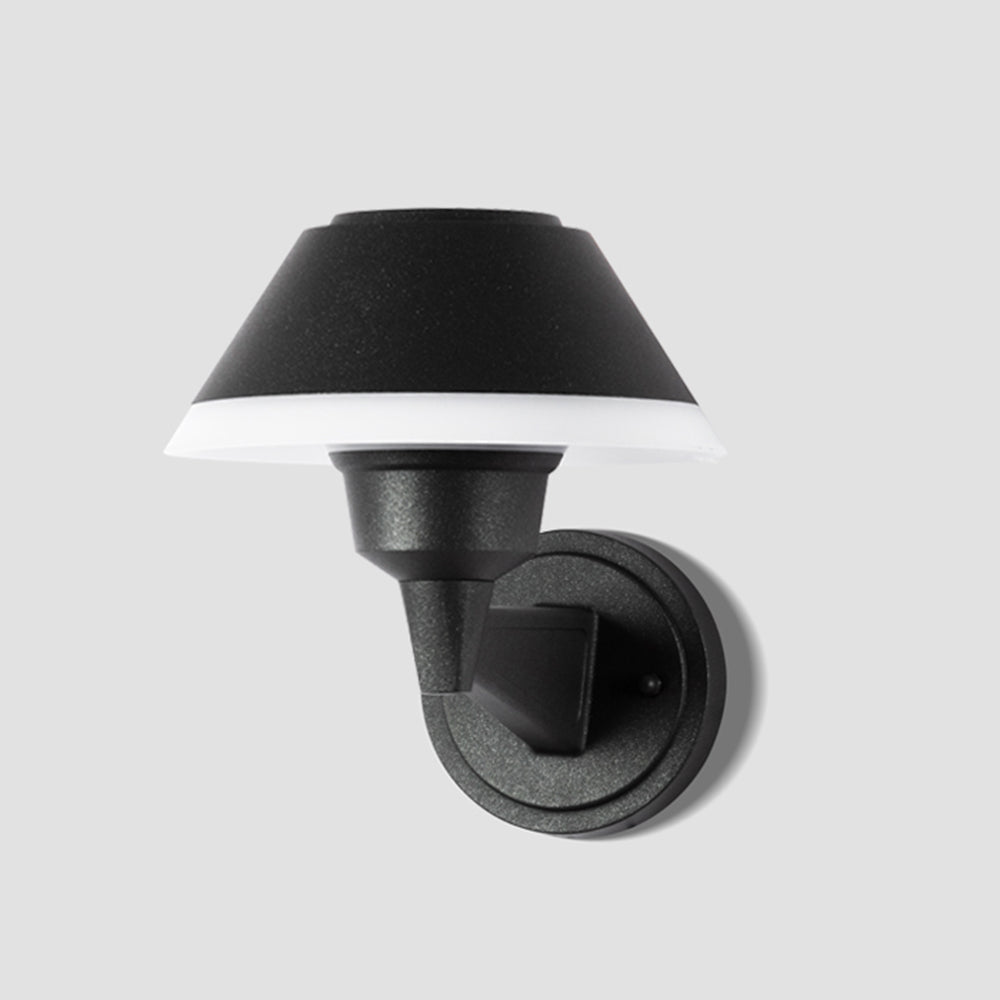 Modern Bowl-Shaped Metal Outdoor Wall Lamp with Soft LED Light