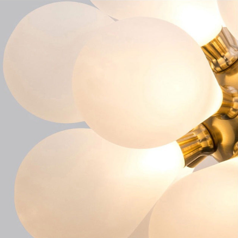 Modern Chandelier with Glass Bubble Shades