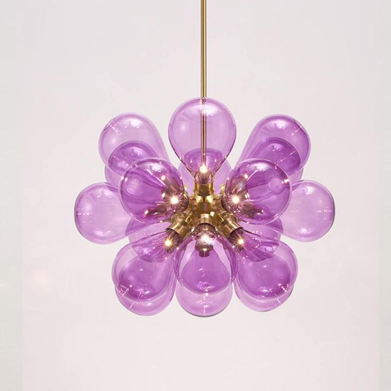 Modern Chandelier with Glass Bubble Shades