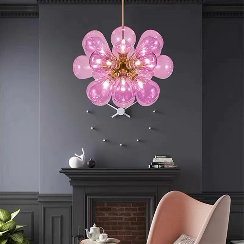 Modern Chandelier with Glass Bubble Shades