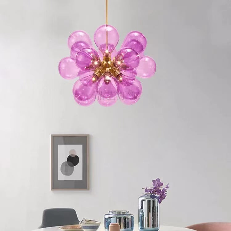 Modern Chandelier with Glass Bubble Shades