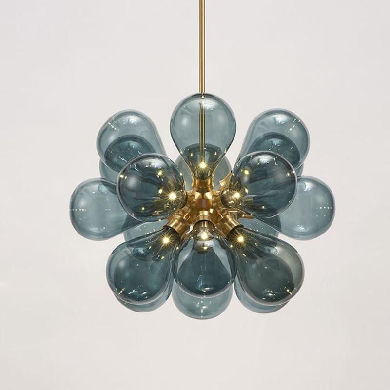 Modern Chandelier with Glass Bubble Shades