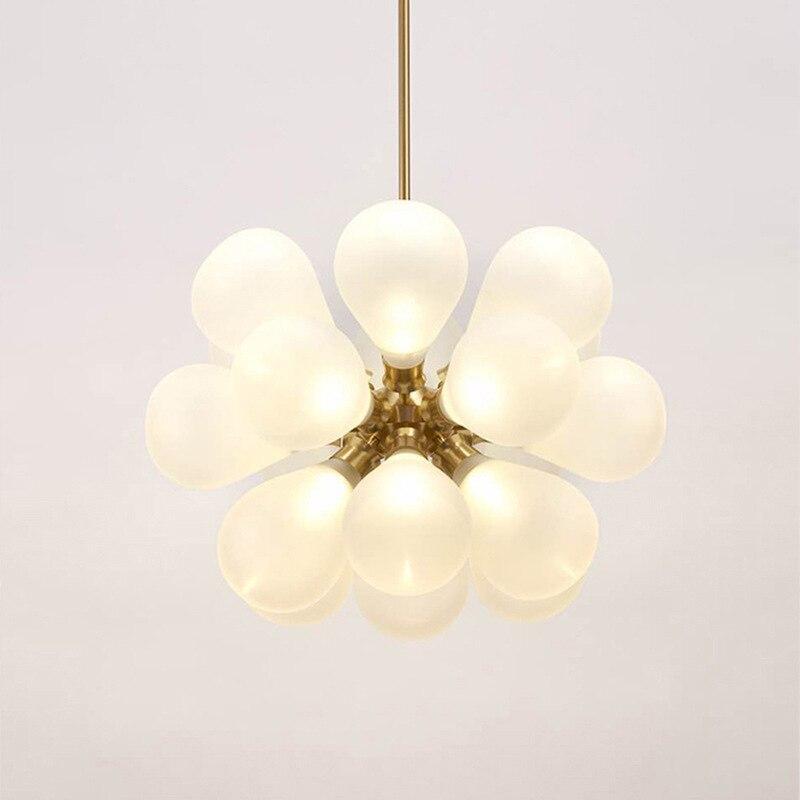 Modern Chandelier with Glass Bubble Shades