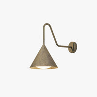 Modern Cone-Shaped Outdoor Wall Lamp – Waterproof, Black or Gold Finish