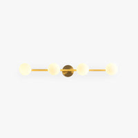 Modern Gold Wall Lamp with Globe Shades