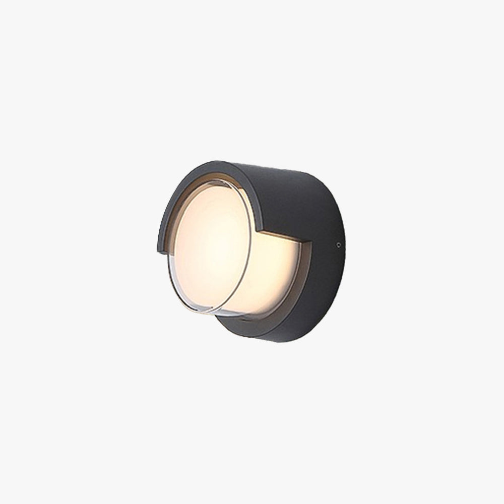 Modern LED outdoor wall lamp available in round and rectangular designs. Waterproof and sleek, ideal for gardens, patios, and fences.
