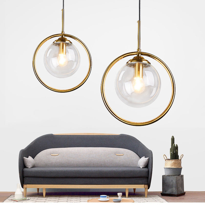 Modern Pendant Light & Glass Shade Elegance