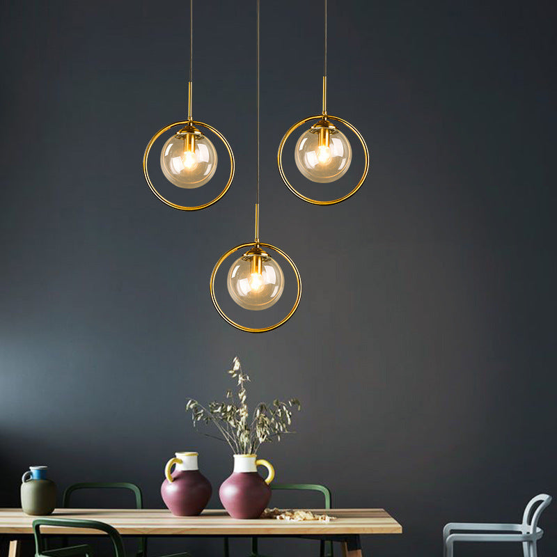 Modern Pendant Light & Glass Shade Elegance