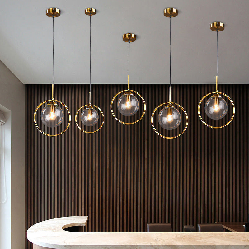 Modern Pendant Light & Glass Shade Elegance