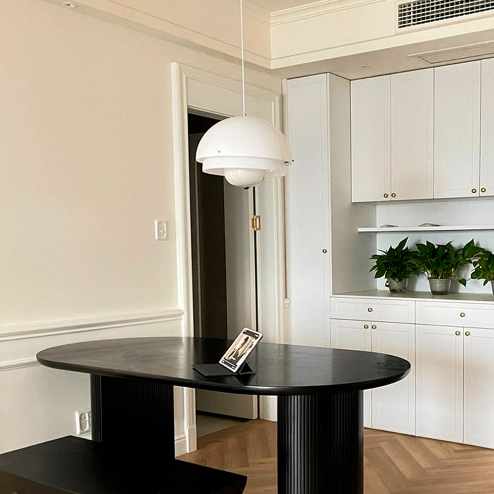 Modern Pendant Light with Double Dome Design