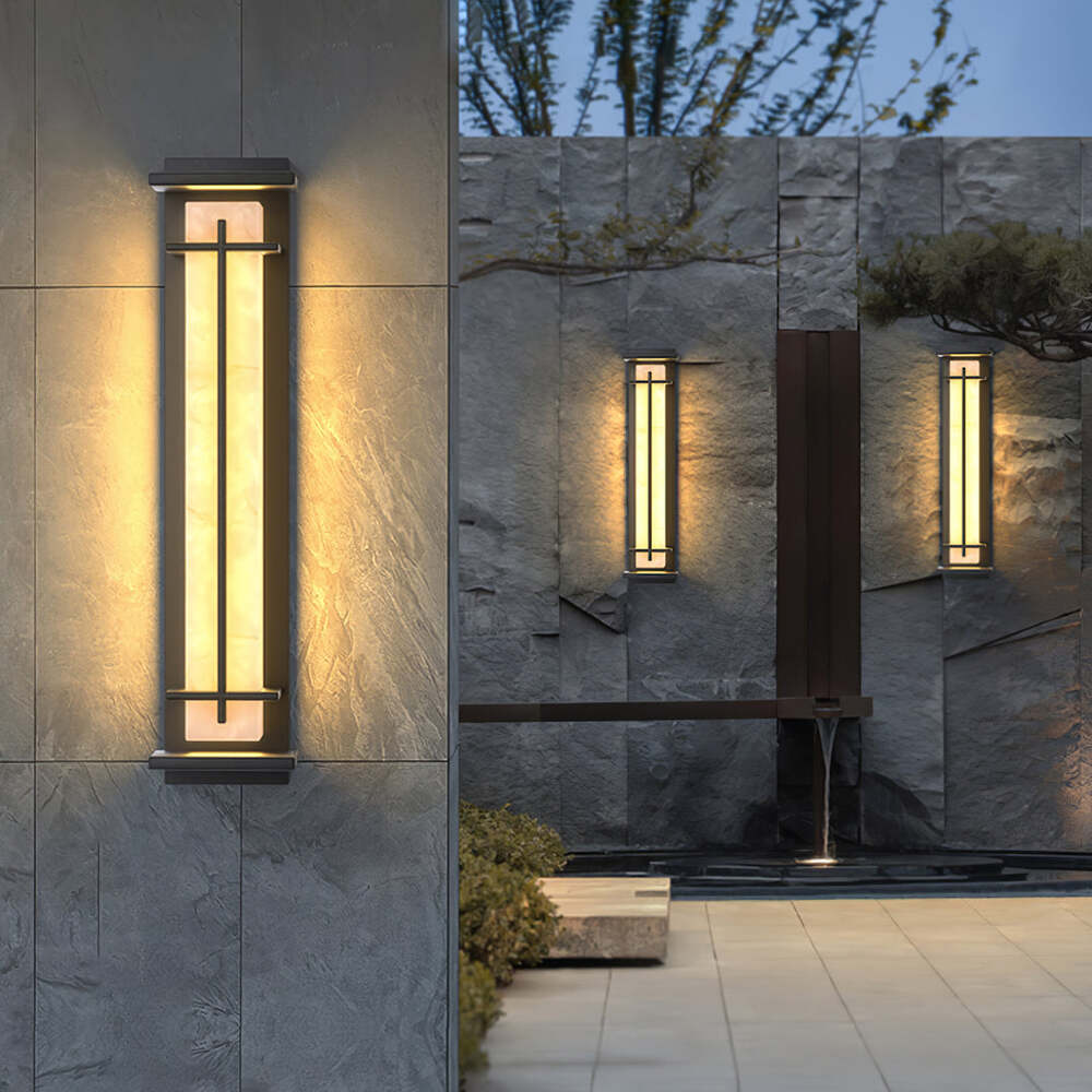 Modern Rectangular LED Outdoor Wall Light with Waterproof Design