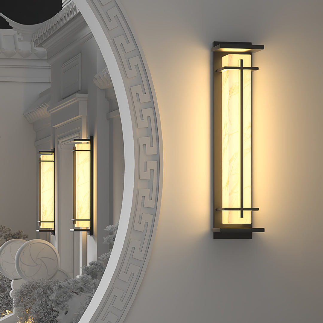 Modern Rectangular LED Outdoor Wall Light with Waterproof Design