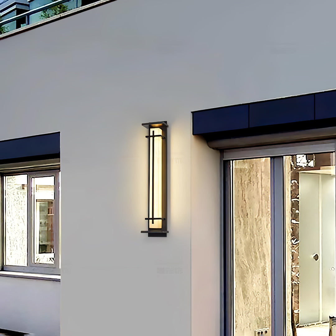 Modern Rectangular LED Outdoor Wall Light with Waterproof Design