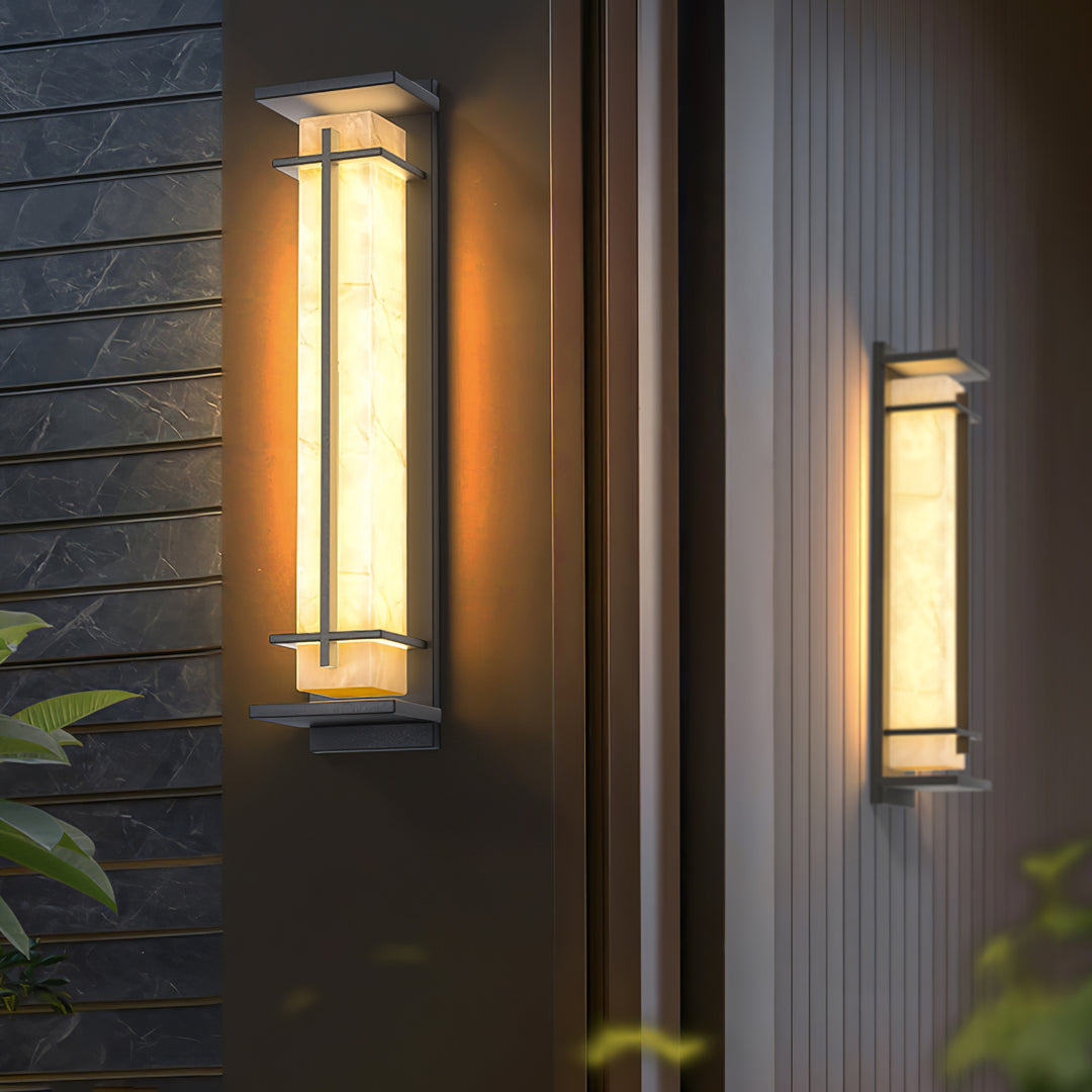 Modern Rectangular LED Outdoor Wall Light with Waterproof Design