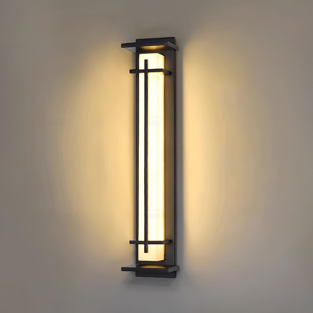 Modern Rectangular LED Outdoor Wall Light with Waterproof Design
