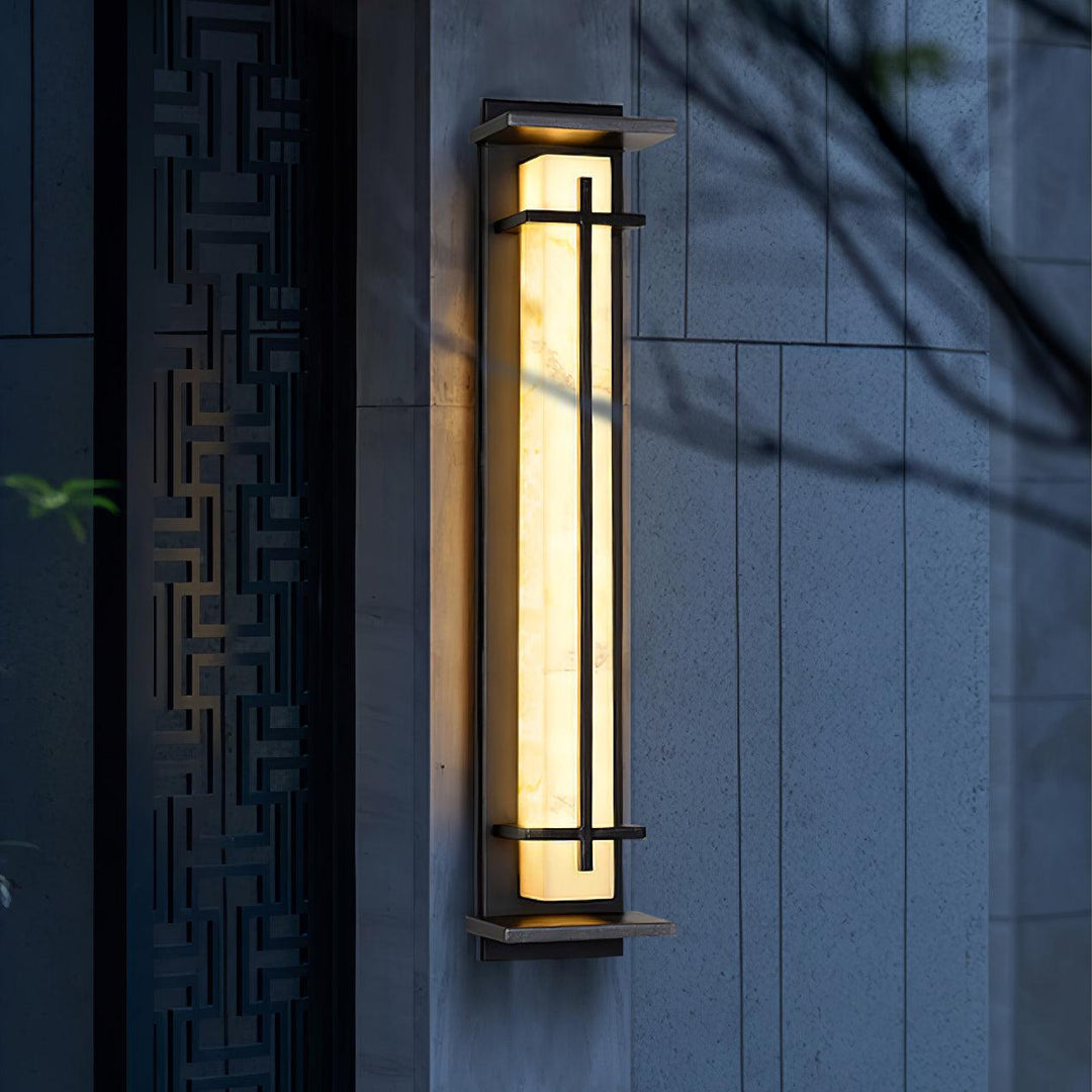Modern Rectangular LED Outdoor Wall Light with Waterproof Design
