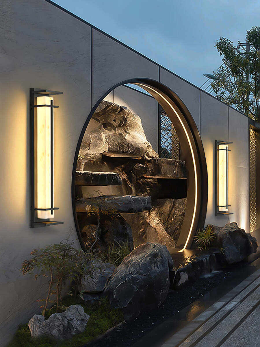 Modern Rectangular LED Outdoor Wall Light with Waterproof Design