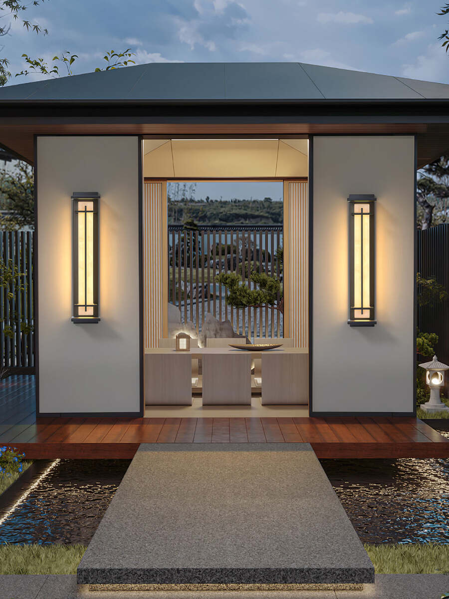 Modern Rectangular LED Outdoor Wall Light with Waterproof Design