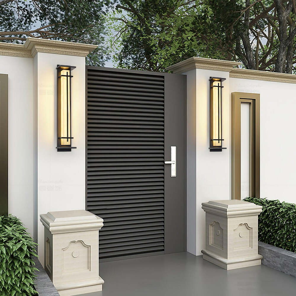 Modern Rectangular LED Outdoor Wall Light with Waterproof Design