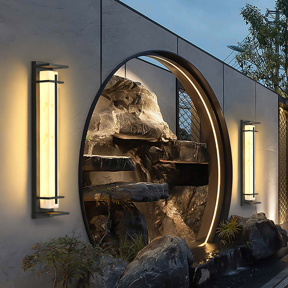 Modern Rectangular LED Outdoor Wall Light with Waterproof Design