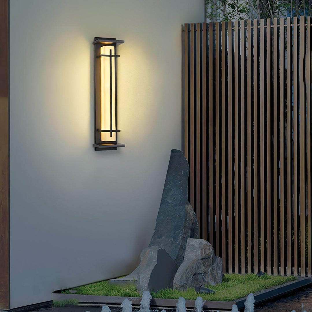 Modern Rectangular LED Outdoor Wall Light with Waterproof Design