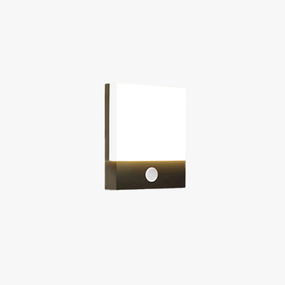 Modern rectangular outdoor wall lamp with minimalist design. Waterproof and energy-efficient, perfect for enhancing patios, porches, and outdoor spaces.