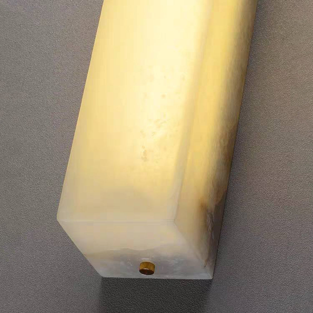 Modern Rectangular Outdoor Wall Lamp – Slim Marble Waterproof Design