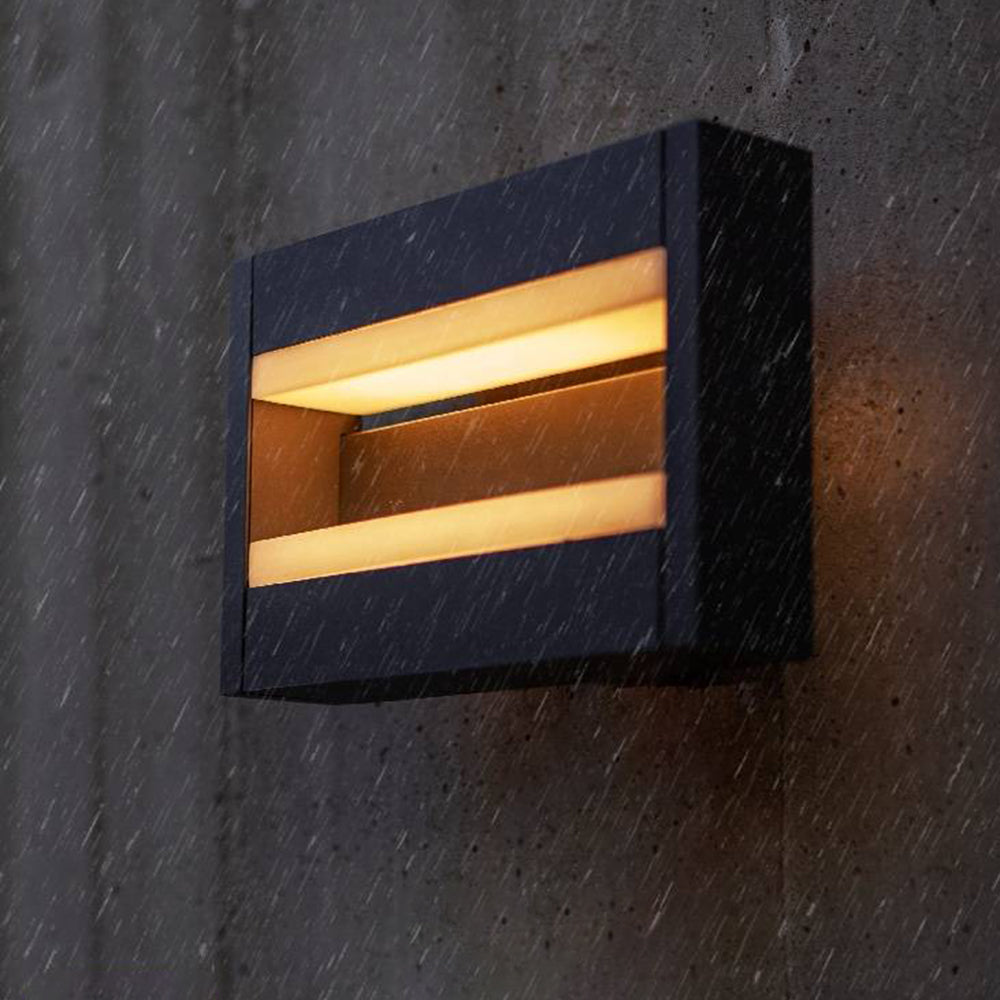 Modern Rotatable Rectangular Outdoor Wall Lamp with Adjustable LED Lighting