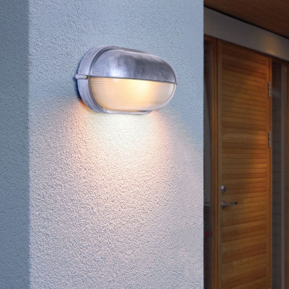 Modern Round or Ellipse Outdoor Wall Lamp – Gold and Silver Waterproof Light