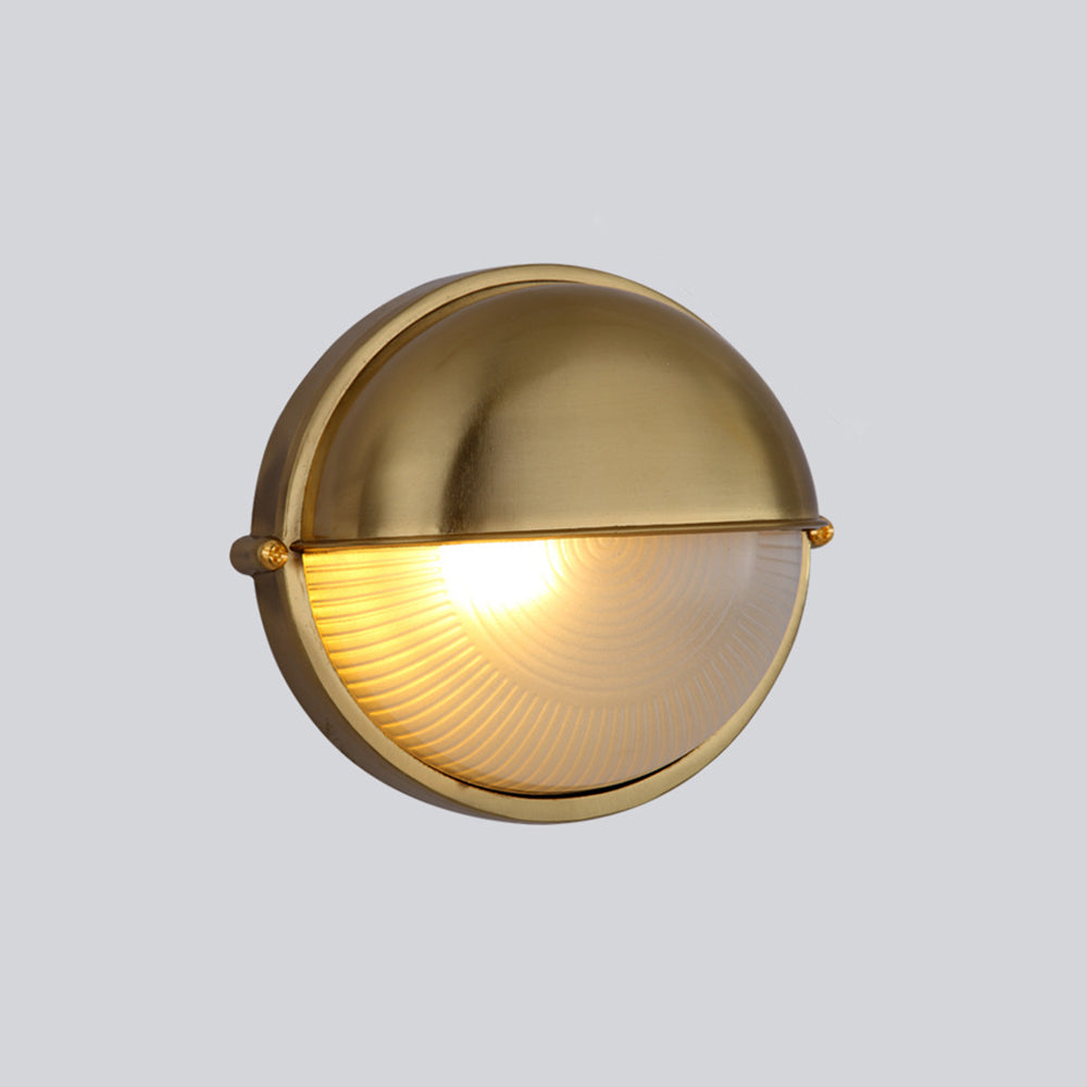 Modern Round or Ellipse Outdoor Wall Lamp – Gold and Silver Waterproof Light