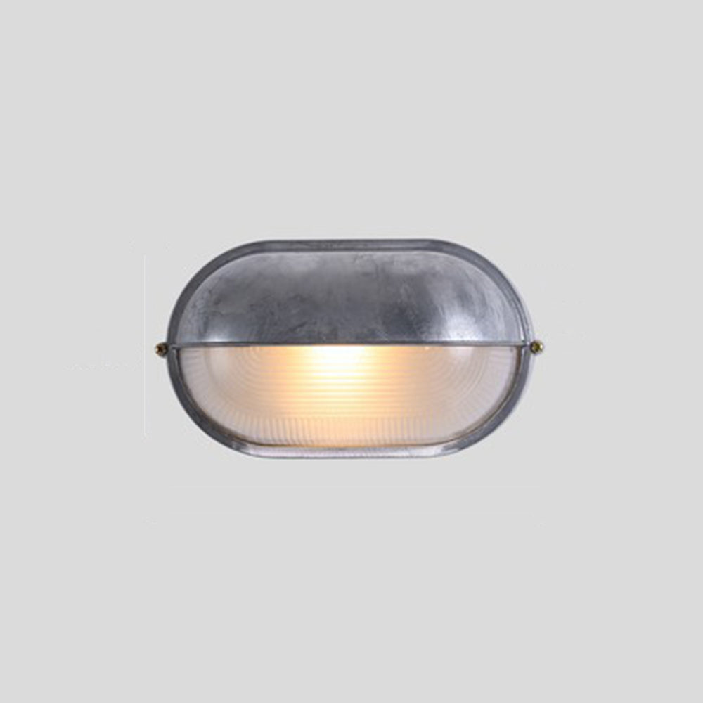Modern Round or Ellipse Outdoor Wall Lamp – Gold and Silver Waterproof Light