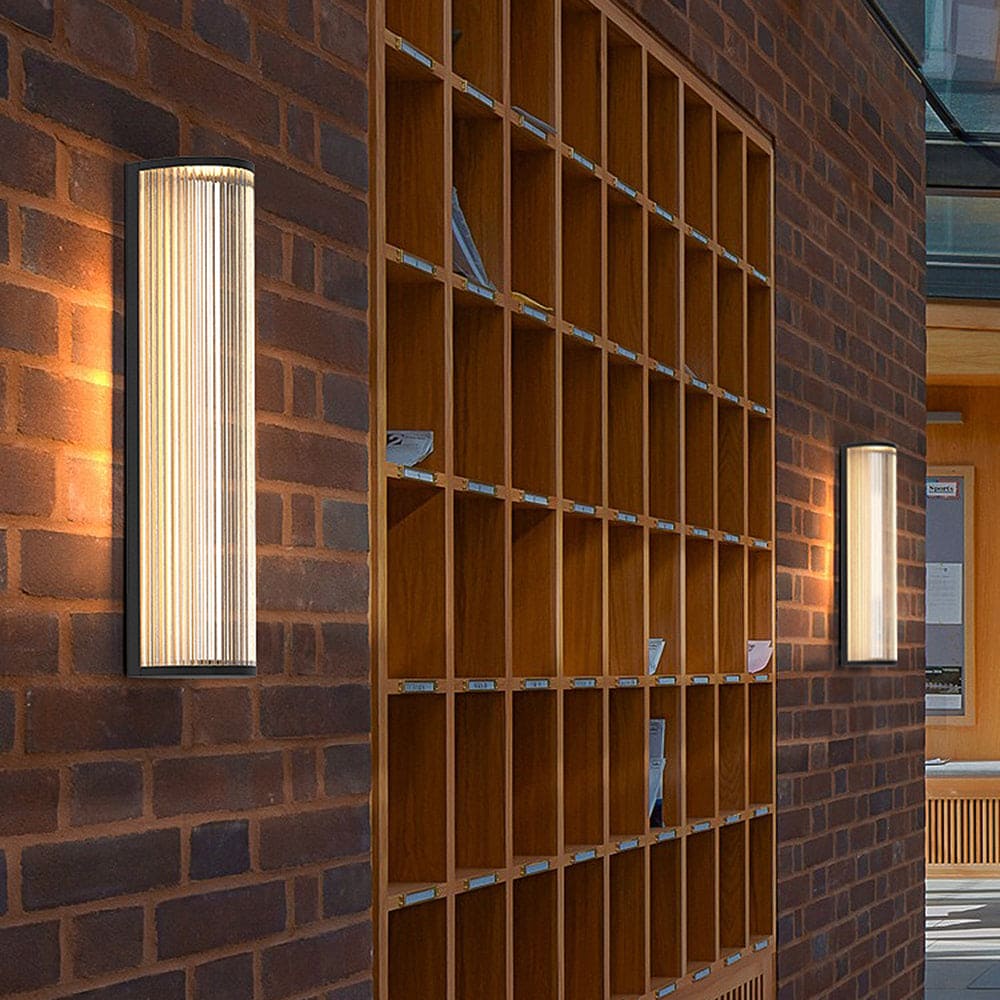 Modern Semi-Cylindrical Outdoor Wall Lamp with Acrylic Shade