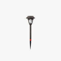 Modern Solar Outdoor Bollard Light – Coffee Color, Bowl-Shaped Design