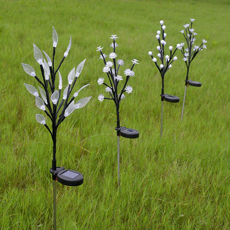 Modern Solar Outdoor Bollard Light with Tree-Like Design