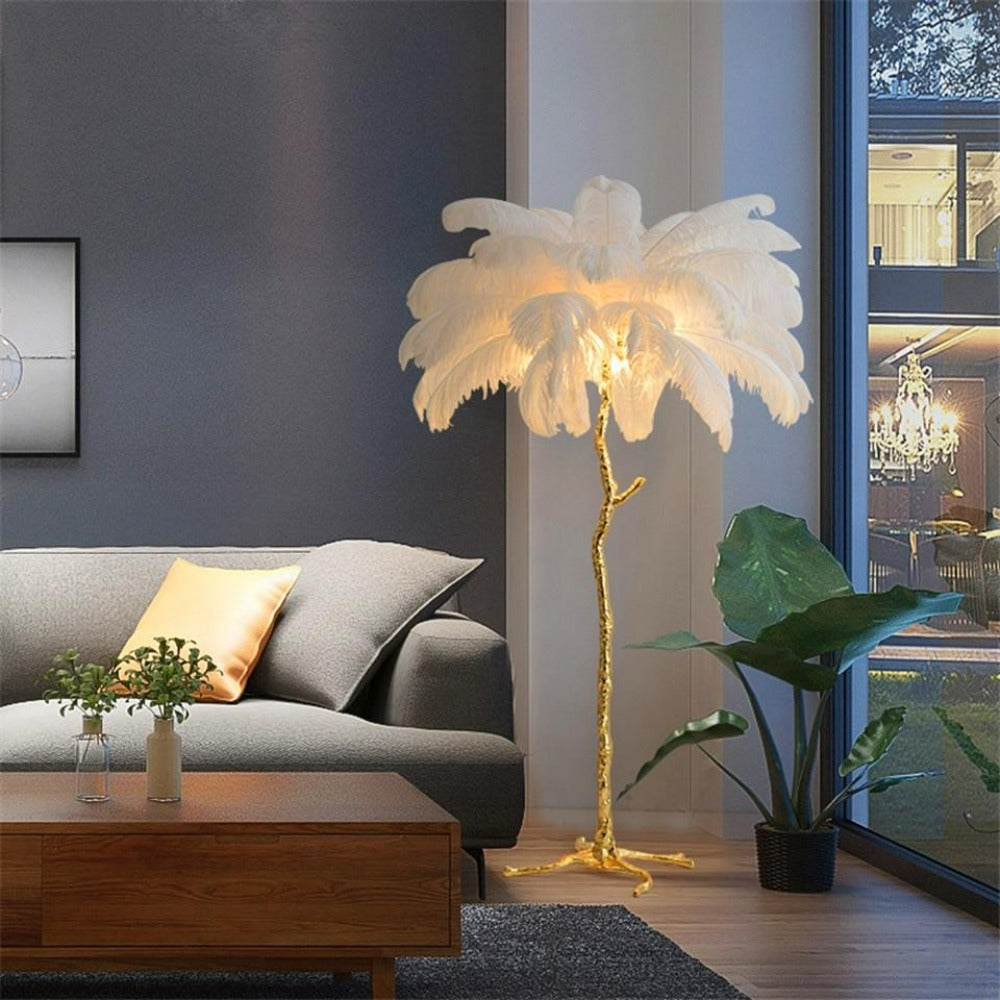 Bohemian branch-like Floor Lamp – Feather Canopy
