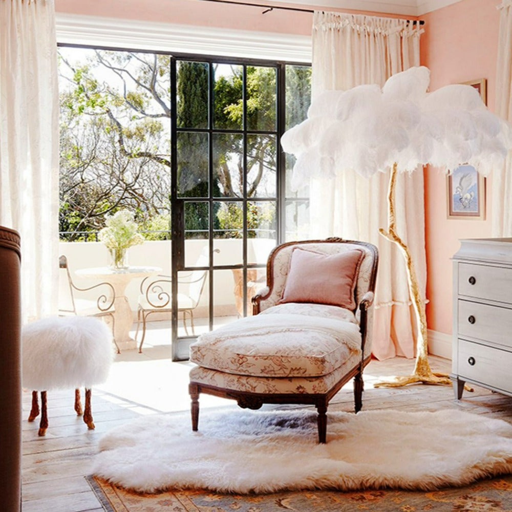 Bohemian branch-like Floor Lamp – Feather Canopy