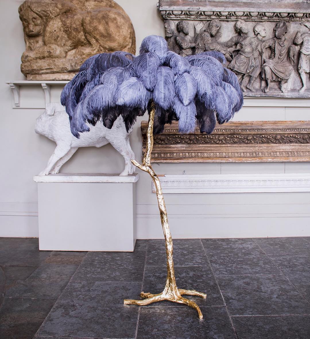 Bohemian branch-like Floor Lamp – Feather Canopy