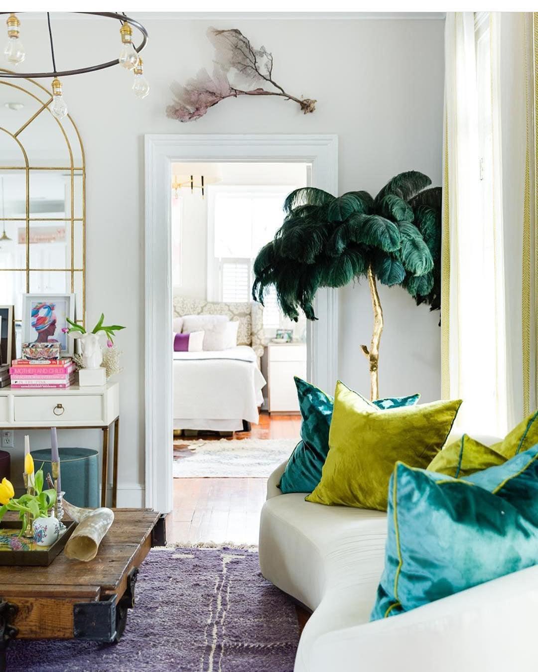 Bohemian branch-like Floor Lamp – Feather Canopy