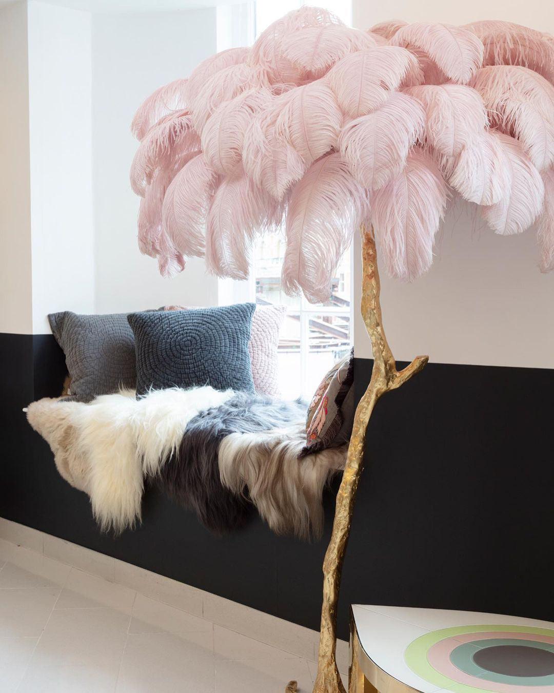 Bohemian branch-like Floor Lamp – Feather Canopy