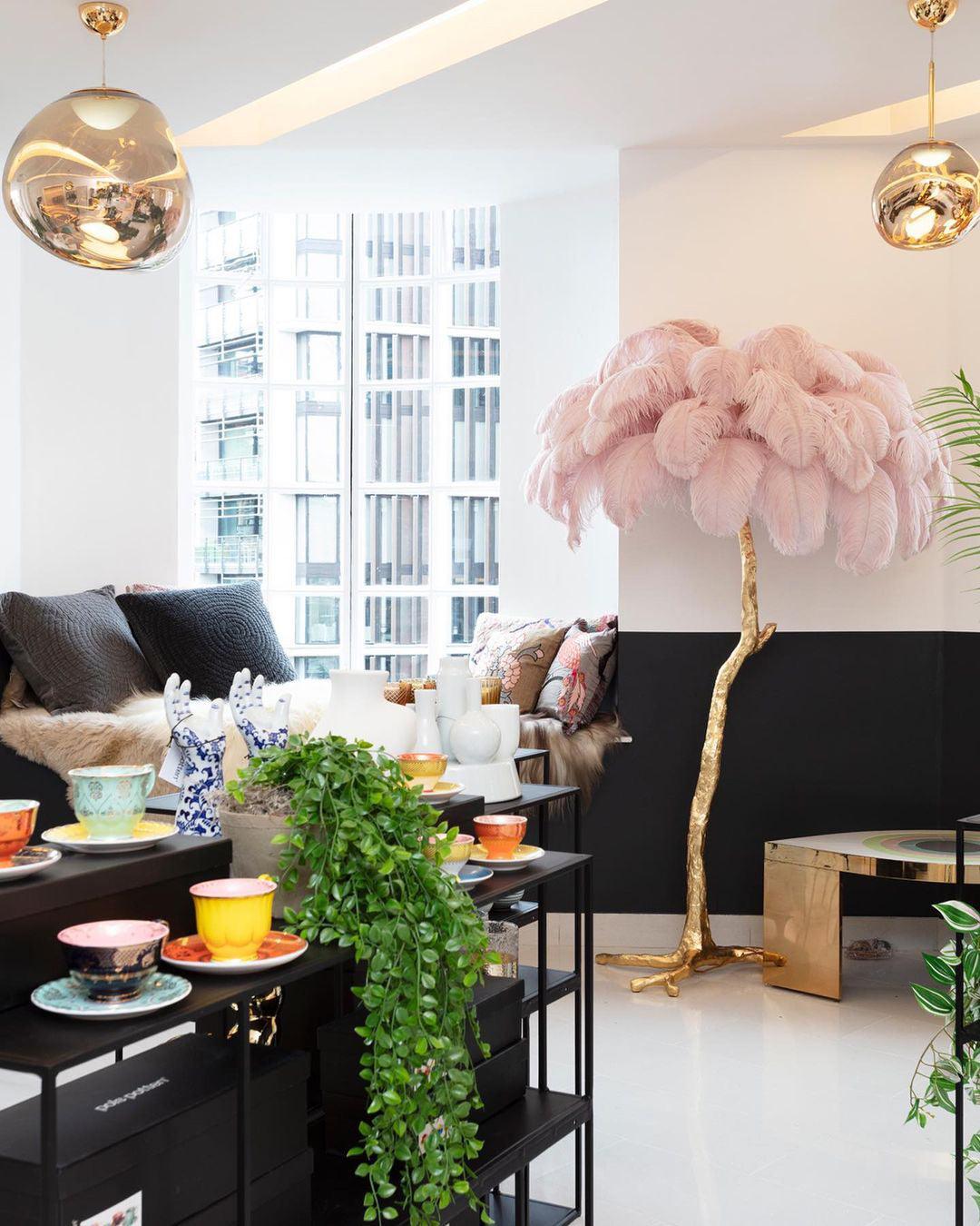 Bohemian branch-like Floor Lamp – Feather Canopy
