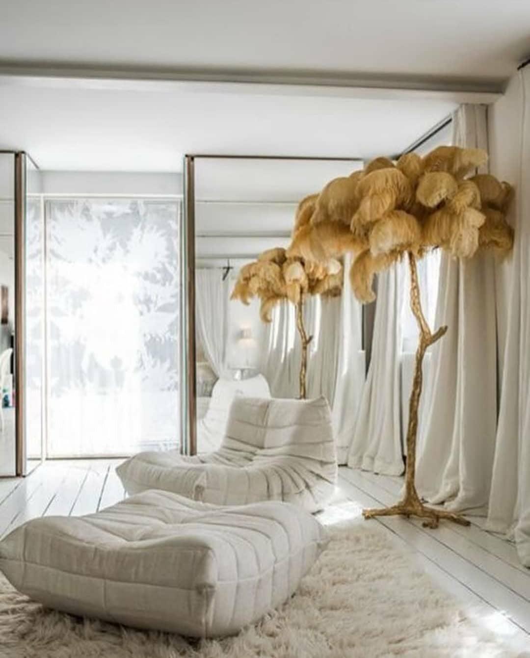 Bohemian branch-like Floor Lamp – Feather Canopy