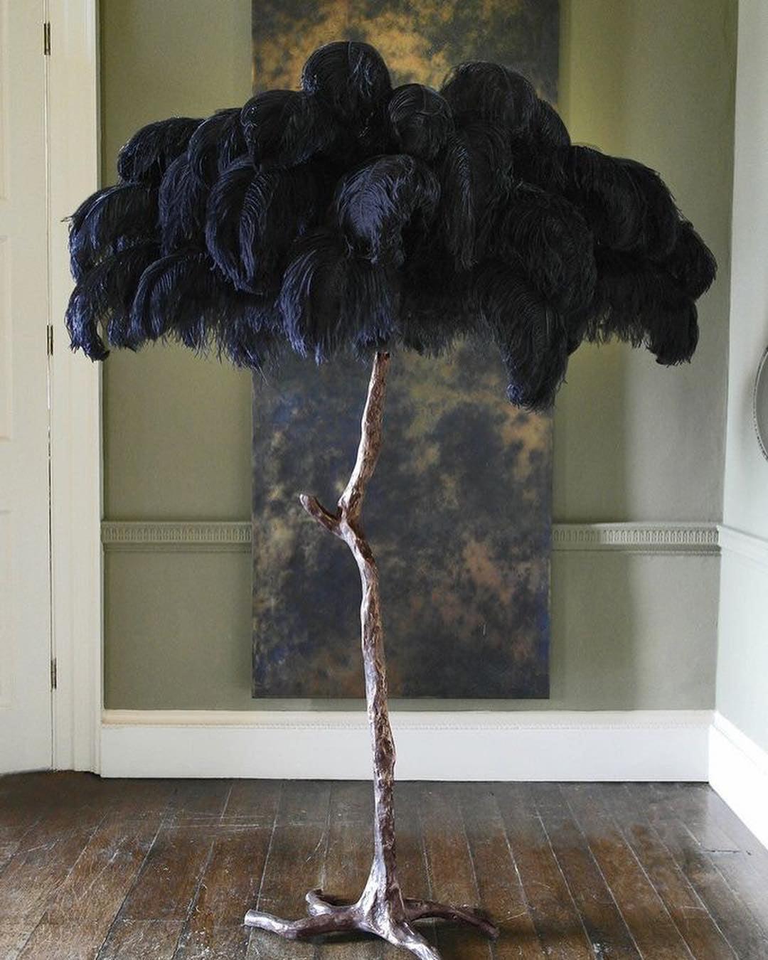 Bohemian branch-like Floor Lamp – Feather Canopy